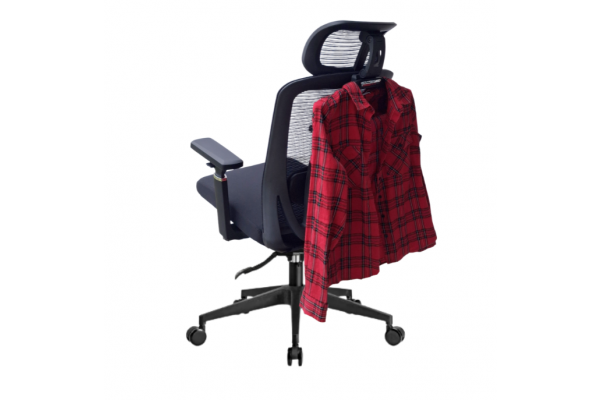 Fotel biurowy K24 PROBALANCE CZARNY zgodny z normami BHP z wieszakiem, pełna regulacja